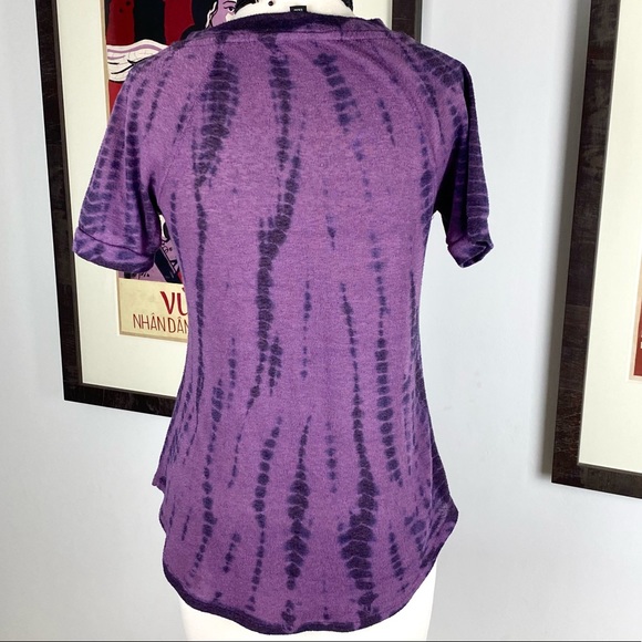 Rock & Republic Purple Black Dyed Short Sleeve T Shirt XS - Picture 4 of 5